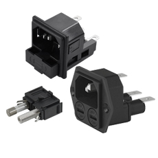 Power inlet+Double fuseholder